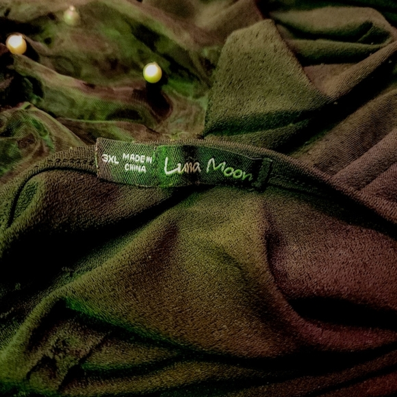 Chic Black Sheer Cap Sleeve w Pearl Accents By Luna Moon Whymsygoth Goth Bubble◯ - Picture 6 of 9